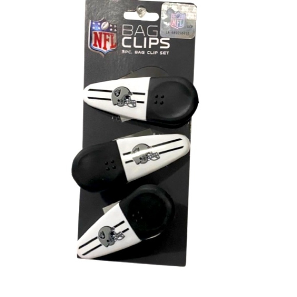 Raiders 3 Pack Team Bag Clips